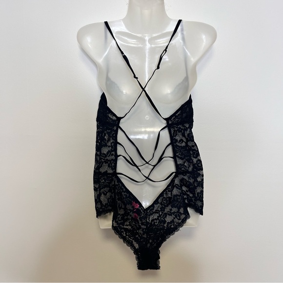 ◾️Lasenza Lace Lingerie Bodysuit With Criss Cross  Back Straps - Picture 3 of 11